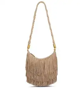 Balmain | Ebene Hobo Fringed Suede Bag