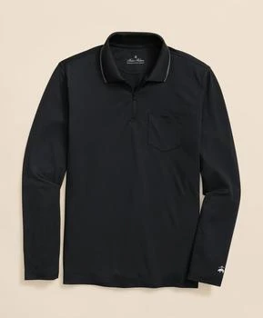Brooks Brothers Performance Series Long-Sleeve Zip-Neck Polo Shirt