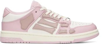 AMIRI | White & Pink Skel-Top Low Sneakers