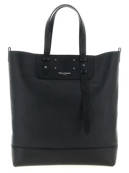 MAISON MARGIELA | Maison Margiela Vertical Logo Detailed Tote Bag