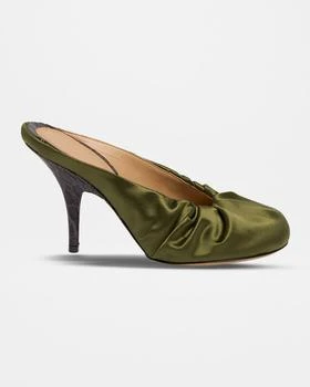 Dries Van Noten | Ruched Satin Mules