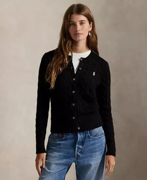 Ralph Lauren Women
s Cable-Knit Cotton Crewneck Cardigan Sweater