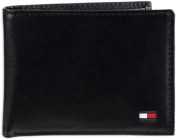 Tommy Hilfiger Men's Slim Leather Bifold Passcase Wallet with Removable ID Window