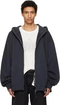 MAISON MARGIELA | Gray Embroidered Hoodie