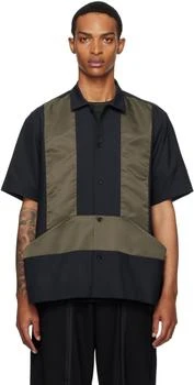 Sacai | Khaki & Navy Suiting Shirt