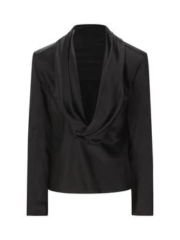 Yves Saint Laurent | Saint Laurent Cowl-Back Long-Sleeved Blouse