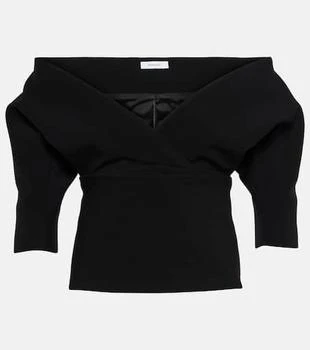 Salvatore Ferragamo | Wool-blend gabardine top