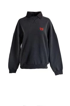 Balenciaga | Balenciaga BB Logo Embroidered Distressed Sweatshirt