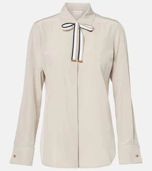 Max Mara | Apollo bow-detail silk crêpe blouse