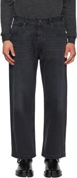 MAISON MARGIELA | Black Straight-Leg Cropped Jeans