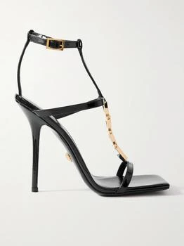 Versace | Embellished Patent-leather Sandals  - IT36