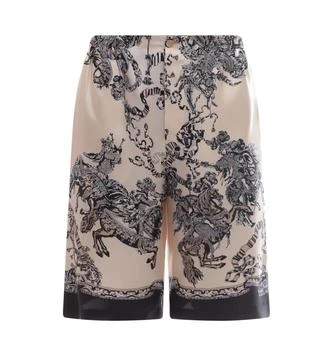 Gucci | Gucci Button Detailed Graphic Printed Shorts