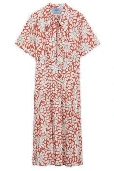 Prada | Prada Floral Printed Shirt Dress