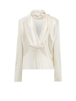 Yves Saint Laurent | Saint Laurent Draped Crepe Blouse