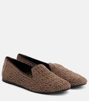 Brunello Cucinelli | Embellished suede loafers