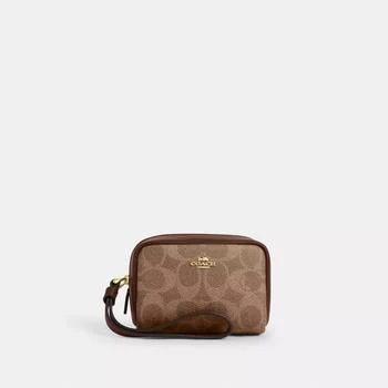 Coach Pouch Wristlet In Signature Canvas