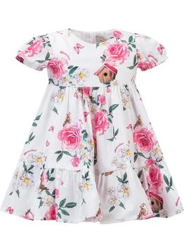 Monnalisa Garden Printed Poplin Dress