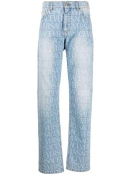 Versace | Logo-Print Jeans with Classic Five-Pocket Design