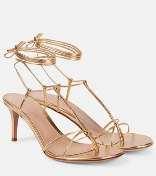 Gianvito Rossi | 70 metallic leather thong sandals