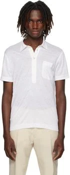 Tom Ford | White Silk 
Linen Polo