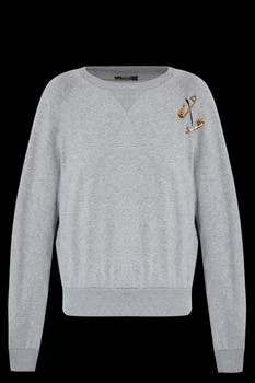 Versace | Versace Safety Pins Detailed Crewneck Sweatshirt