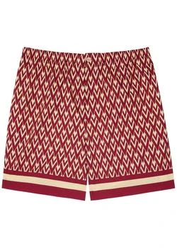 Valentino | Toute La V printed cotton-poplin shorts