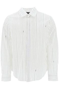 AMIRI | Amiri Striped Long-Sleeved Concealed Button Shirt