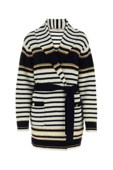 Valentino | Valentino Striped Long-Sleeved Cardi-Coat