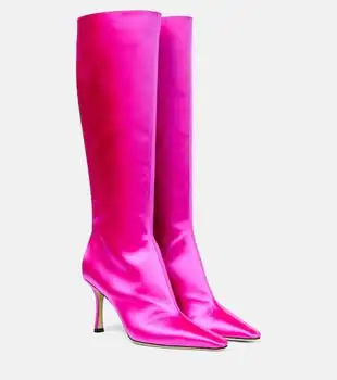 Jimmy Choo | Agathe 85 satin knee-high boots