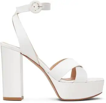Gianvito Rossi | White Sabrina Heeled Sandals