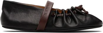 Marni | Black Leather Mary Jane Soft Ballerina Flats