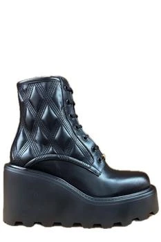 Valentino | Valentino Wedge Lace-Up Combat Boots