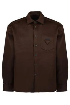 Prada | Prada Triangle Logo-Patch Shirt