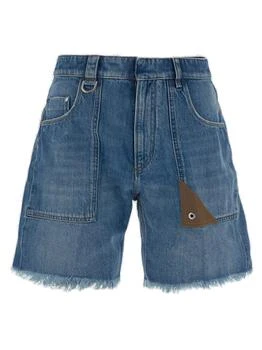 Fendi | Fendi Logo-Patch Denim Shorts