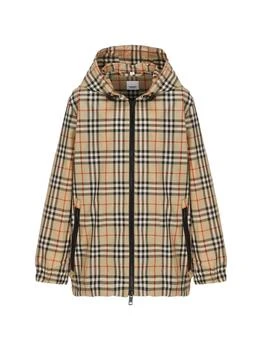 Burberry | Burberry Checked Hooded Jacket