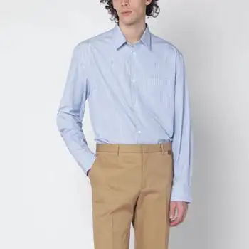 Gucci | Light blue striped cotton poplin shirt