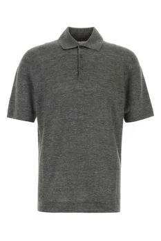 Brunello Cucinelli | Brunello Cucinelli Short Sleeved Ribbed-Knit Polo Shirt