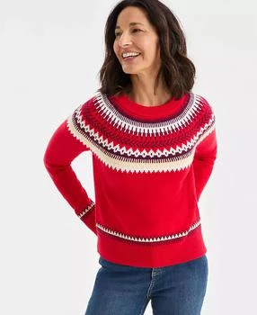 Women
s Crewneck Fair Isle Sweater, Macy
s Exclusive