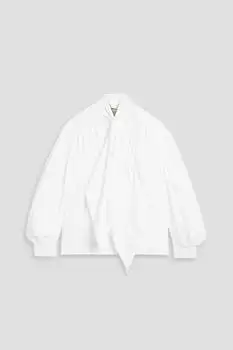Gucci | Tie-detailed cotton-poplin blouse