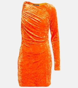Versace | Asymmetric velvet minidress