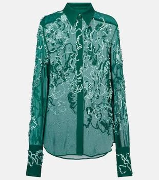 Dries Van Noten | Embellished semi-sheer shirt