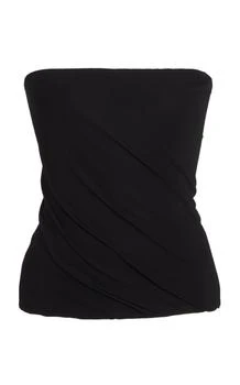 Versace | Versace La Vacanza Stretch-Crepe Jersey Strapless Top - Moda Operandi