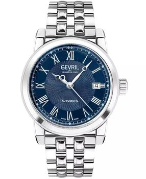 Gevril | Men's Madison Swiss Automatic Silver-Tone Stainless Steel Watch 39mm