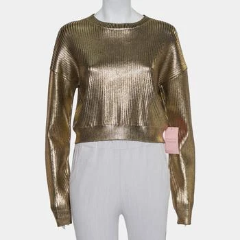 Yves Saint Laurent | Saint Laurent Paris Gold Rib Knit Sweater S