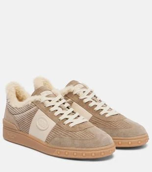 Valentino | Upvillage suede and corduroy sneakers