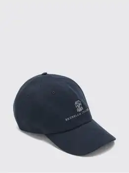 Brunello Cucinelli | Cotton Gabardine Hat with Logo Brunello Cucinelli