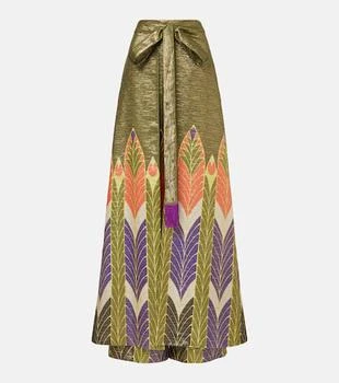 Valentino | Printed silk-blend wide-leg pants