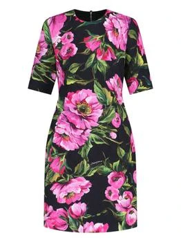 Dolce & Gabbana | Dolce & Gabbana Floral Printed Short-Sleeved Dress