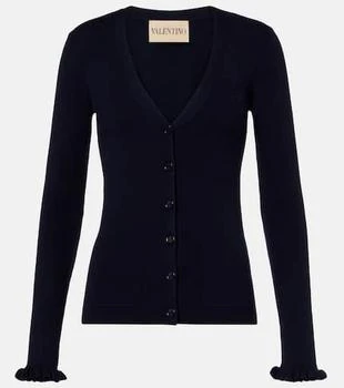 Valentino | Ruffled virgin wool cardigan