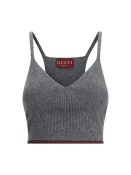 Gucci | Gucci Web Detailed Rib Felted Top